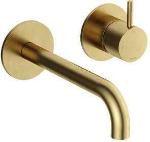 Hotbath Cobber Afbouwdeel voor wastafelkraan 18cm uitloop Living colours Geborsteld Messing CB105EXT18BB