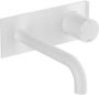 Hotbath Inbouw Wastafelkraan Met Achterplaat Cobber 18 cm Gebogen Uitloop 1-Hendel Mat Wit - Thumbnail 2