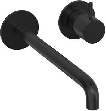 Hotbath Cobber Afbouwdeel voor wastafelkraan 25cm uitloop Geborsteld zwart PVD CB105EXT25MBP