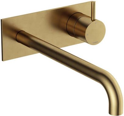 Hotbath Cobber Afbouwdeel voor wastafelkraan 25cm uitloop Living colours Geborsteld Messing CB106EXT25BB