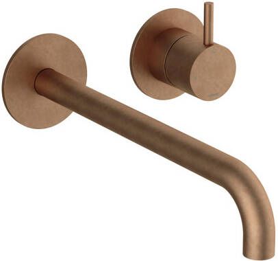 Hotbath Cobber Afbouwdeel voor wastafelkraan 25cm uitloop Living colours Verouderd Messing CB105EXT25AB