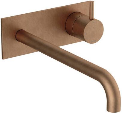 Hotbath Cobber Afbouwdeel voor wastafelkraan 25cm uitloop Living colours Verouderd Messing CB106EXT25AB