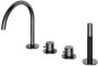 Hotbath Cobber Badrandcombinatie met draaibare mengkraan 2 functies omstel en handdouche Living Colours Verouderd messing CB073AB - Thumbnail 2