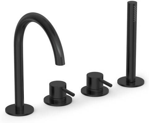 Hotbath COBBER Badrandcombinatie één hendel mengkraan m Geborsteld zwart PVD CB073MBP