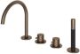 Hotbath Cobber Badrandcombinatie met draaibare mengkraan 2 functies omstel en handdouche Living Colours Verouderd messing CB073AB - Thumbnail 2