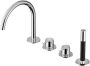 Hotbath Cobber Badrandcombinatie met draaibare mengkraan 2 functies omstel en handdouche Living Colours Verouderd messing CB073AB - Thumbnail 2