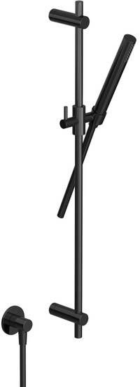 Hotbath COBBER Doucheset glijstang 90cm wandaansluitbocht doucheslang 150cm handdouche Gepolijst zwart PVD M307PBP