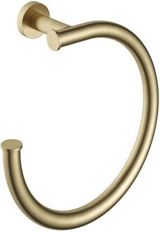 Douche Concurrent Handdoekring Hotbath Cobber Rond Geborsteld Messing