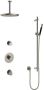 Hotbath Cobber IBS 20GN inbouw doucheset geborsteld nikkel met staafhanddouche 30cm hoofddouche met plafondbuis 15cm glijstang met uitlaat - Thumbnail 1