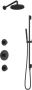 Hotbath Cobber IBS20 Regendoucheset inbouw 35cm wandarm 20cm ronde hoofddouche staafhanddouche glijstang mat zwart IBS20BL7 - Thumbnail 1