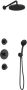 Hotbath Cobber IBS 20BL inbouw doucheset mat zwart met ronde handdouche 30cm hoofddouche met wandarm wandsteun met uitlaat - Thumbnail 1