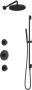 Hotbath Cobber IBS20 Regendoucheset inbouw 35cm wandarm 30cm ronde hoofddouche staafhanddouche glijstang mat zwart IBS20BL57 - Thumbnail 1