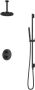 Hotbath Cobber IBS20A Regendoucheset inbouw 15cm plafondarm 20cm ronde hoofddouche staafhanddouche glijstang mat zwart IBS20ABL27 - Thumbnail 1
