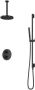 Hotbath Cobber IBS20A Regendoucheset inbouw 30cm plafondarm 20cm ronde hoofddouche staafhanddouche glijstang mat zwart IBS20ABL37 - Thumbnail 1