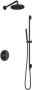 Hotbath Cobber IBS20A Regendoucheset inbouw 35cm wandarm 20cm ronde hoofddouche staafhanddouche glijstang mat zwart IBS20ABL7 - Thumbnail 1