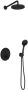 Hotbath Cobber IBS 22 inbouw doucheset mat zwart met ronde 3 standen handdouche 20cm hoofddouche met wandarm glijstang met uitlaat - Thumbnail 1