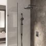 Hotbath Cobber IBS 23 inbouw doucheset geborsteld nikkel met ronde 3 standen handdouche 20cm hoofddouche met wandarm glijstang met uitlaat - Thumbnail 1