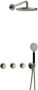 Hotbath Cobber IBS70 Regendoucheset inbouw 38.5cm wandarm 20cm ronde hoofddouche 3 standen handdouche nikkel geborsteld IBS70GN1 - Thumbnail 1