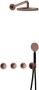 Hotbath Cobber IBS70 Regendoucheset inbouw 38.5cm wandarm 20cm ronde hoofddouche ronde handdouche koper geborsteld PVD IBS70BCP1 - Thumbnail 1