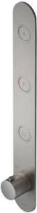Hotbath Cobber Inbouwthermostaat met 3 pushbuttons verticale plaatsing zwart chroom HBPB050 PB050EXTBK