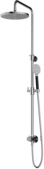 Hotbath Cobber M438 regendoucheset met omstel en 150cm doucheslang met 30cm ronde hoofddouche ronde handdouche messing geborsteld PVD M438BBP15