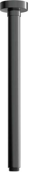 Hotbath Cobber douchearm plafondmontage rond 30cm gepolijst zwart PVD CB453
