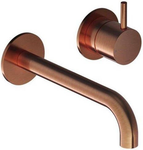 Hotbath Cobber Wastafelkraan inbouw 25 cm uitloop PVD geborsteld koper CB105EXT25BCP HBCB105