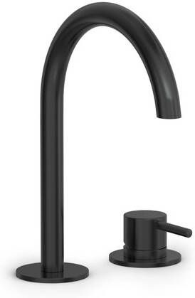 Hotbath COBBER Wastafelmengkraan 2 gats Geborsteld zwart PVD CB023MBP