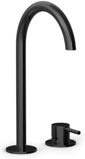 Hotbath COBBER Wastafelmengkraan 2-gats Hoog Model Gepolijst zwart PVD CB023HPBP