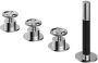 Hotbath Cobber @work 4-gats inbouwbadrandcombinatie met 2 mengkraan knoppen met omstel en handdouche chroom CW074CR - Thumbnail 2