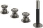 Hotbath Cobber @work 4-gats inbouwbadrandcombinatie met 2 mengkraan knoppen met omstel en handdouche geborsteld nikkel CW074GN - Thumbnail 2