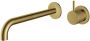 Hotbath Cobber X Afbouwdeel voor wastafelmengkraan 25cm uitloop Geborsteld Messing PVD CX105EXT25BBP - Thumbnail 1