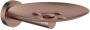 Hotbath Cobber zeepschaal wandmodel 4 x 11 x 13 3 cm geborsteld koper PVD - Thumbnail 2