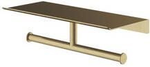 Hotbath &MORE Dubbele Rolhouder voor planchet serie Geborsteld messing PVD SHA05BBP