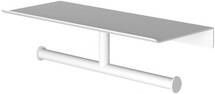 Hotbath &MORE Dubbele Rolhouder voor planchet serie Mat wit SHA05WH