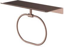 Hotbath &MORE Handdoekring voor planchet serie Geborsteld koper PVD SHA08BCP