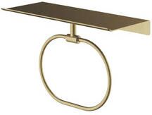 Hotbath &MORE Handdoekring voor planchet serie Geborsteld messing PVD SHA08BBP