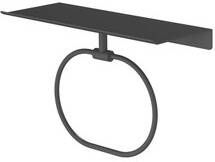 Hotbath &MORE Handdoekring voor planchet serie Geborsteld zwart PVD SHA08MBP