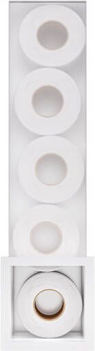 Hotbath &MORE Inbouw Reserverol Houder 16x60x14cm voor 6 rollen Mat wit ST016WH