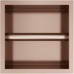 Hotbath &MORE Inbouw Toiletrol Houder 16x16x13cm Geborsteld koper PVD PH016BCP