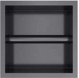Hotbath &MORE Inbouw Toiletrol Houder 16x16x13cm Geborsteld zwart PVD PH016MBP