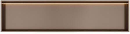Hotbath &MORE Inbouwbox of inbouwnis 30x120x10 with LED IP44 Tuscan bronze BOX120LTB