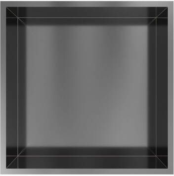 Hotbath &MORE Inbouwbox of inbouwnis 30x30x10 Geborsteld gunmetal PVD BOX030BGP