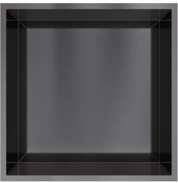 Hotbath &MORE Inbouwbox of inbouwnis 30x30x10 Geborsteld gunmetal PVD BOX030BGP