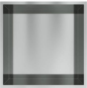 Hotbath &MORE Inbouwbox of inbouwnis 30x30x10 Geborsteld gunmetal PVD BOX030BGP