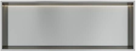 Hotbath &MORE Inbouwbox of inbouwnis 30x80x10 with LED IP44 Geborsteld messing PVD BOX080LBBP