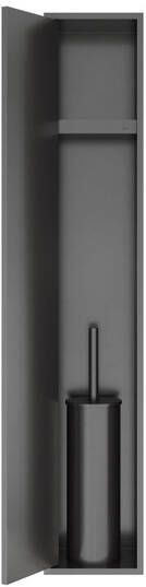 Hotbath &MORE Inbouw reserverol houder voor 6 rollen 74x20.9x14cm Geborsteld Gunmetal PVD