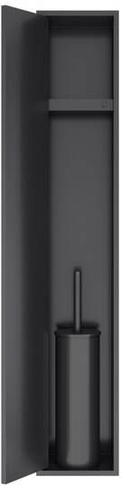 Hotbath &MORE Inbouw reserverol houder voor 6 rollen 74x20.9x14cm Geborsteld Zwart PVD