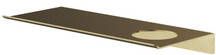 Hotbath &MORE Planchet 30cm inclusief bevestigings rails 1 uitsparing voor zeepdispenser of beker Geborsteld messing PVD SH030HBBP