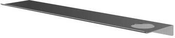 Hotbath &More Planchet 60 cm inclusief bevestigings rails met 1 uitsparing voor een zeepdispenser of beker Geborsteld gunmetal PVD